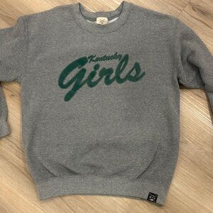 Gray Sweatshirt with Green Print